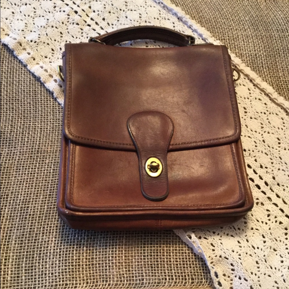 Vintage Coach 3413 Tanned Leather Handbag